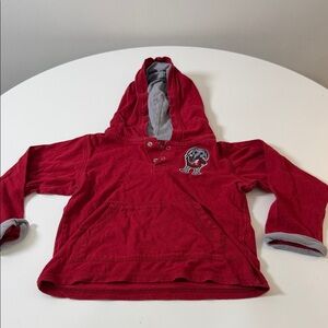 Alabama Crimson Tide Kids Red Hooded Sweatshirt with Gray Lining